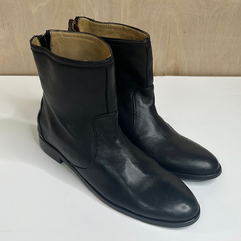 Robert Zur Black Leather Boots Narrow